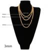 Hiphop Choker Bling Iced Out Rhinestones Necklace For Men 3mm 4mm 5mm Width SilverBlackRose GoldGold 1 Row Tennis Chain6411513