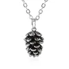 Autumn Mini Acorn Pine Cone Pendant Necklaces Christmas Sweater Chain Pinecone Jewelry Suspend Collar Collier Gift