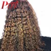 Parrucca anteriore in pizzo PAFF 13x6 Evidenziare Parrucche di capelli umani biondi Ombre Parrucca pre pizzicata Capelli di Remy con i capelli del bambino