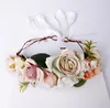 chirstmas children party garlands Handmade Kids flower crown bride wedding wreath girls simulation flower princess headdress C5694