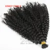 Peruvian Mongulien I Tip Afro Kinky Curly 100 STOMS Pré-lié Stick I Tip Keratin Fusion Virgin Human Heuv Hair Extension 3684357