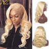 Blondynka 613 Human Hair Blueless Pełna koronkowa peruka z dziecięcymi włosami 10A Fala Body Fave Front Peruka For Woman Bleached Knot9255103