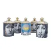 Castiçal de cerâmica Retrao Faça você mesmo Velas artesanais Caixa de armazenamento vintage Caft Decoração para casa Caixa de armazenamento de joias
