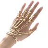 Nachtclub Gothic Punk Schädel Finger Armbänder für Frauen Skeleton Knochen Hand Armbänder Armreifen 2019 Weihnachten Halloween Geschenk