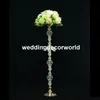 Nuevo estilo, venta al por mayor, decoración de boda, soporte de flores alto de cristal dorado, centros de mesa de boda, decoración de eventos para boda 1086