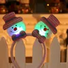 Christmas Decorations Headband Snowman LED Flashing Light Up Kids Toys Party Decoration Glowing Halloween Navidad1237S