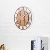 Kreativ minimalistisk digital klocka trä roman vägg klocka modern design sovrum studie cafe mode mute dekorativa kvarts