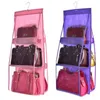 Storage Bags Double Sided Hanging Bag 6 Pockets Purse Fashion Non Woven Simple Six Layer Tote Organizer1