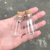 100st 26x52x12.5mm Små glasflaskor med korkar DIY 15 ml Tomma klara transparenta glasburkar