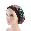 Mulheres muçulmanas Ampla Trecho De Cetim De Seda Respirável Bandana Sleeping Chapéu Do Turbante headwrap Bonnet chemo cap Acessórios Para o Cabelo