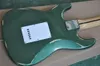 Guitarra verde Vintage com listras amarelas, Pickguard branca, bordo Fretboard, pode ser personalizado como pedido