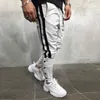 Running Byxor 2022 Höstmän Hip Hop Harem Joggers Byxor Mens Side Striped Drawstring Fitness Sweatpants