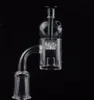 DHL 4mm Core Reactor Quartz Banger Nail 45 90 grader med Spinning Cyclone Carb Cap 10mm 14mm 18mm Kvinna Man För Glas Bongs