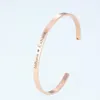 Pulseira de Aço Inoxidável Bangle Bangle Inale Exhale Presentes Românticos para Pulseiras Casal / Mulheres Melhor Presente