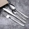 Vente chaude Hôtel couteaux à usage spécial cuillères fourchettes en acier inoxydable épaissi Western vaisselle quatre pièces ensemble outils de cuisine T9I0082