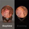 LED 3D Moon Starry Sky Color Geschilderd Patronen Globe Lamp Glowing Luna 3.15 '' Mini Night Light Slaapkamer Decoratie Afstandsbediening 8 cm 16-Color