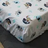 Blue Sailing Baby bedding set 7Pcs Cot bedding set for baby Crib bedding set Comforter Crib Sheet Dust Ruffle Embroidery Monkey el2430909