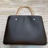 Kvinnor Tote Läder Axel Väskor Handväska Brun Blomma Tryck Handväskor Crossbody Big Shopper Bag Business Laptop