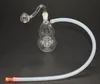 Prix usine Mini conduites d'eau en verre épais Pyrex Dab Oil Rig bong avec tuyau Pot Bowl 10mm brûleur à mazout bong avec tuyau en forme de gourde