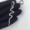 Mode – Direktvertrieb Ohrringe aus Zirkonium mit Mikroeinlagen, einzelne Schlangenohrringe im AB-Stil mit allen Arten von Modestilen