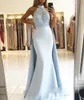 Mermaid Halter Neck Prom Dress 2019 Cheap Appliques Top Red Carpet Holidays Graduation Wear Evening Party Gown Custom Made Plus Size