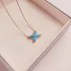 Fashion- luxurious quality pendant necklace in rose gold plated charm jewelry Free shipping PS7009