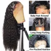 IShow Human Hair Spets Front Wigs Brasilian U Part Wig Kinky Curly Frontal Wig For Women 8-26 tum Naural Color3057