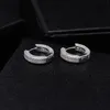 2019 New Big CZ Diamond Earring Jewelry Silver Gold Plated Stud Earring Women Män örhängen Cross Copper213y