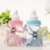 12pcs Girl Boy Baby Shower Decorations Chocolate Candy Bottle Baptism Favors Christmas Halloween Party Gifts Box Plastic Case