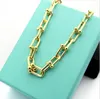 Gradient u-chain Necklace thick chain necklace couple neck chain