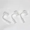 Röker 4mm kvarts banger för mini glas vatten rör domelösa långa halsbang naglar 14mm 18mm hane klar