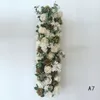 Artificial Flower Row Diy Wedding Centerpiece Road Guide Arch Decoration Party Romantisk dekorativ bakgrund