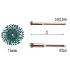 64Pcs 1 Inch Radial cerdas Disc Kit escova abrasiva 3 e 2,35 mM Shank Detalhe Polimento roda para Rotary ferramenta acessórios