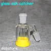 hookahs Glass Ash Catcher 14/18mm Male Joint Bubbler bong Perc Silicone wax Container for Dab Rig Bongs