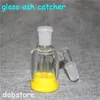 7mlシリコン容器14mm 18mmの厚いパイレックスashcatcher bongの水道管の厚いパイレックスanscatcher bongの水道管を持つ水位のミニ3.2インチのガラスの灰キャッチャーの再考