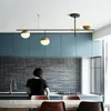 현대식 LED 가벼운 거실 샹들리에 성격 식당 식당 조명 창의적 연구 모델 방 유리 샹들리에 조명