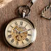 Vintage Steampunk Watches Automatic Mechanical Pocket Watch Men Women Self Winding Retro Clock Pendant Chain