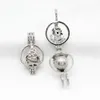 10st Open Silver Julgran Cage Pendant Fragrance Essential Oil Diffuser Cage Lockets Halsband Arom Smycken Charms