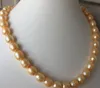 Collana di perle barocche in oro dei mari del sud da 9-10 mm 18 pollici 14k