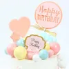 2cm cake topper banner for DIY Cupcake Wrapper Baking Cup birthday/wedding party bar Table decoartion baby shower golden ball