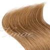 Clip In Women Long Straight Hair Extensions Brasilianska Human Rakt Hår 100% Mänskligt Hår Färgglatt Klämma 120g