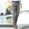 Pantalones casuales clásicos de marca para hombre 2018 nueva moda de algodón pantalones rectos ajustados traje de negocios Formal pantalones para hombre talla 29-40