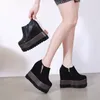 2019 Vår och sommar Nya Kvinnors Koreanska Casual Shoes Muffin Tjock-Soled Wild White Shoes 13cm Super High-Heeled Single Shoes