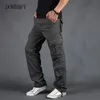 Overalls New Men Cargo Pants Mens Loose Army Tactical Pants Male Outwear Straight Multi-pocket Trousers Pantalon Homme