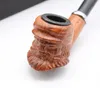 Classic Wood Hand-carved Pipe Creative Old Man Wood Pipe Retro-nostalgic Long-rod Resin