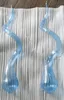 Lampen Moderne handgefertigte Kronleuchter aus mundgeblasenem Glas, Pendelleuchten, LED-Lampen, weiße und blaue Murano-Leuchten, Pendelleuchte