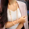 Women's jewelry 7-8mm 90cm micro inlaid zircon accessories pink purple freshwater pearl necklace