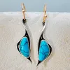 Créatif Animal Turquoise balancent boucle d'oreille femmes Vintage Turquoise boucle d'oreille bijoux de mode pour cadeau fête prix de gros