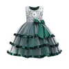2020 платья с цветочным узором для девочек, детское королевское синее многослойное тюлевое праздничное бальное платье на свадьбу, вечерние платья для девочек Bebe Vestido6721719