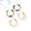 Boucles d'oreilles en gros pour femmes charme de coquille blanche boucle d'oreille huggie style de vacances bohème vsco fille bijoux cadeaux d'anniversaire pour petite amie